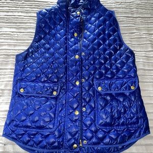 JCrew blue patterned vest size Medium